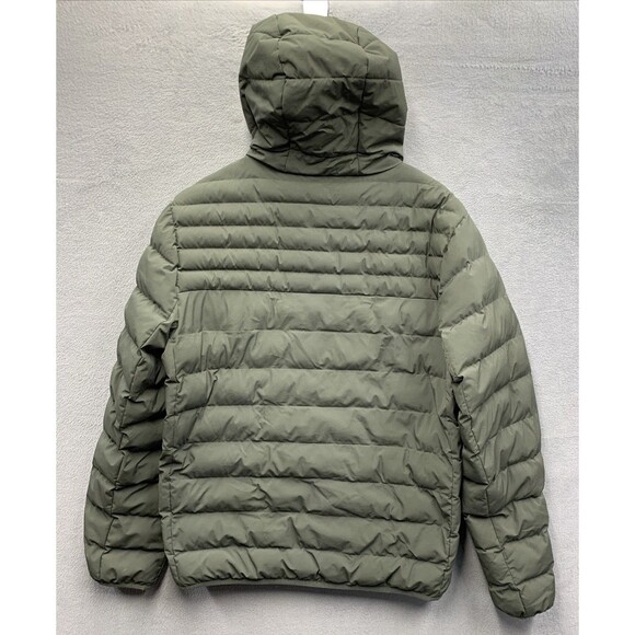 Levi's Mens Hooded 2 Chest Pocket Quilted Puffer Jacket Army Green Size Medium - Picture 3 of 16